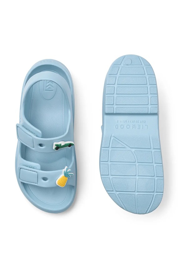 Liewood σανδάλια με ανοιχτό τακούνι Παιδικά Lilo Sandals with Charms LW20464.PPY2 μπλε