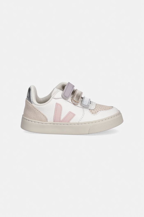 Veja Small V-10 sneakersy dziecięce skórzane CV0521505C.22.27 biały SS26