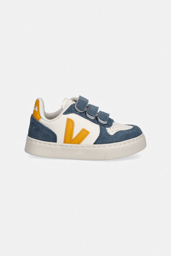 Veja Small V-10 sneakers copii din piele CV0521507C.22.27 bej SS26