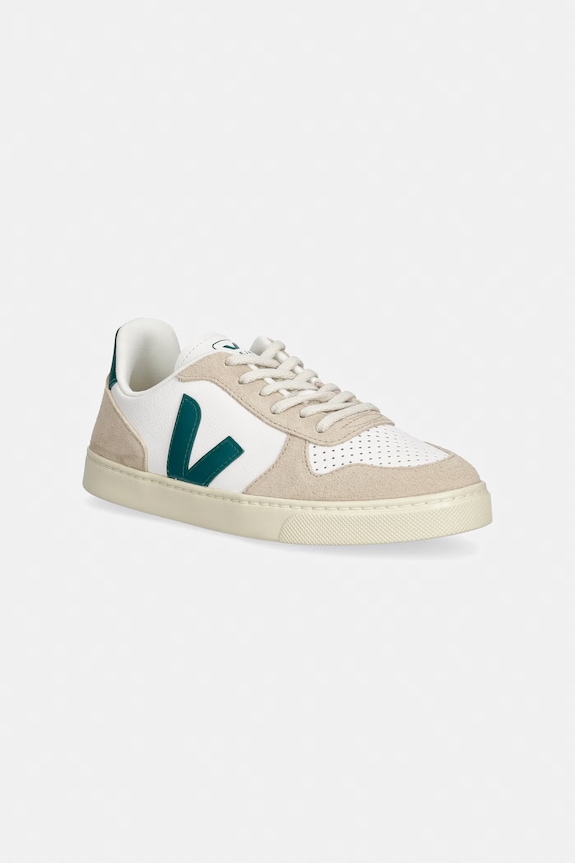 Veja sneakers din piele Small V-10 Laces piele întoarsă bej CX0520619C.36.39