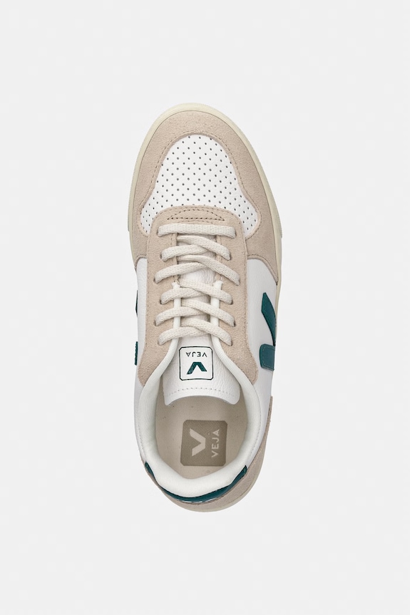Veja sneakers din piele Small V-10 Laces bej CX0520619C.36.39