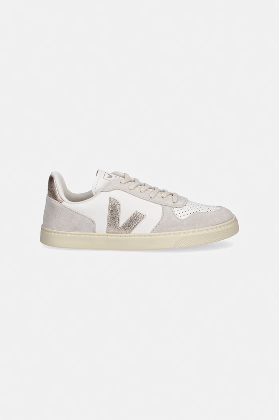Veja teniși din piele copii Small V-10 Laces CX0520620C.36.39 bej SS26