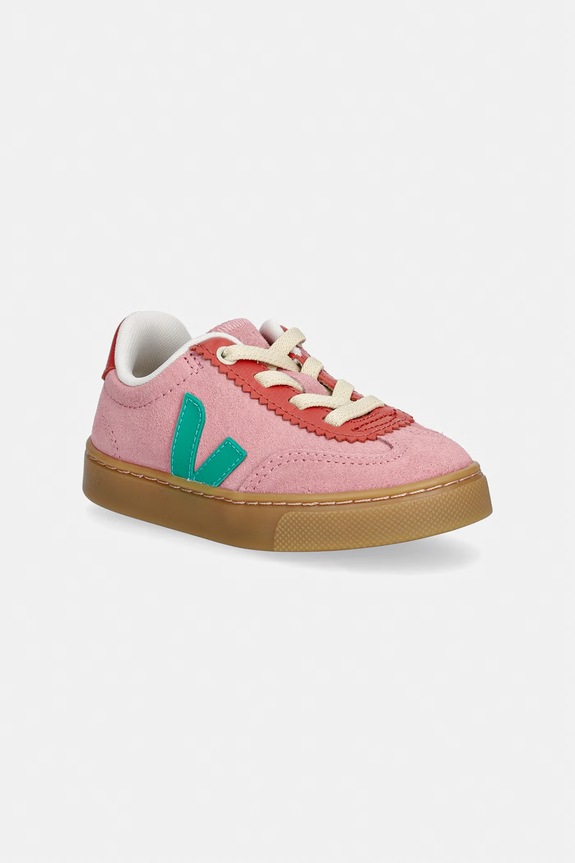 Detské semišové tenisky Veja VEJA X JELLY MALLOW SML VOLLEY usňová koža ružová JN0321676C.22.27