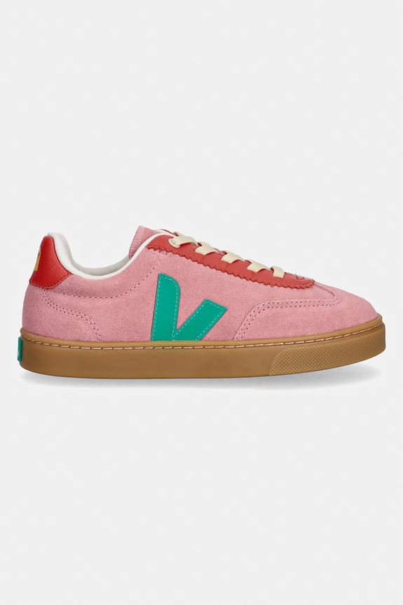 Veja sneakers de piele întoarsă pentru copii VEJA X JELLY MALLOW SML VOLLEY JN0321676C.28.35 roz SS26