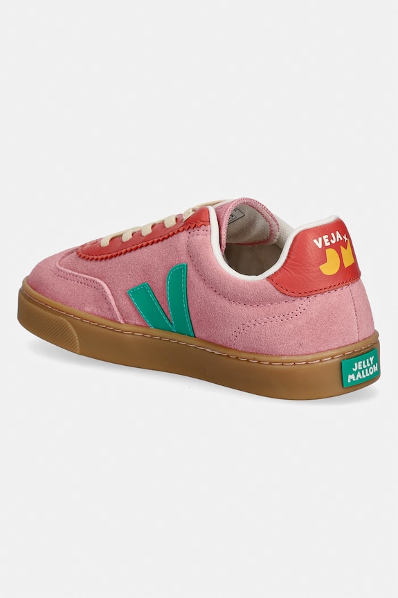 Băieți Veja sneakers de piele întoarsă pentru copii VEJA X JELLY MALLOW SML VOLLEY JN0321676C.28.35 roz