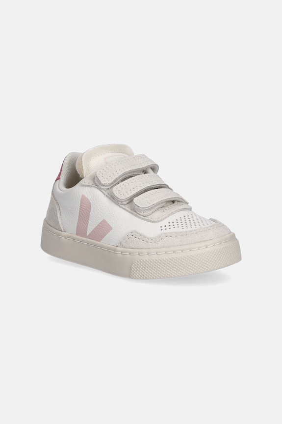 Veja Small V-90 sneakersy dziecięce skórzane beżowy SX2020636C.21.27