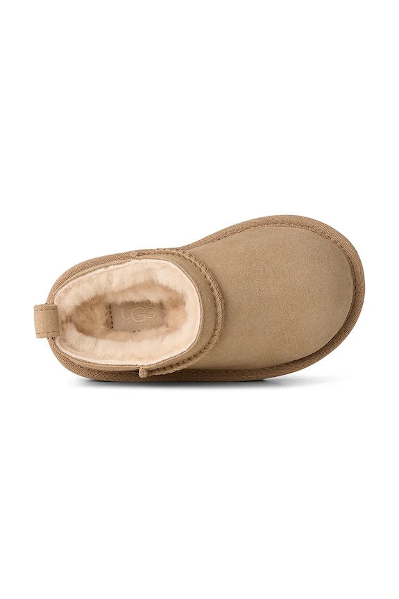 Παιδικές χειμερινές μπότες σουέτ UGG CLASSIC MICRO 1174410T μπεζ