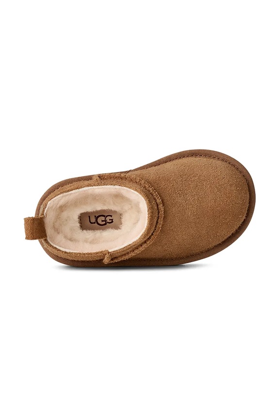 Παιδικές χειμερινές μπότες σουέτ UGG CLASSIC MICRO 1174410T καφέ