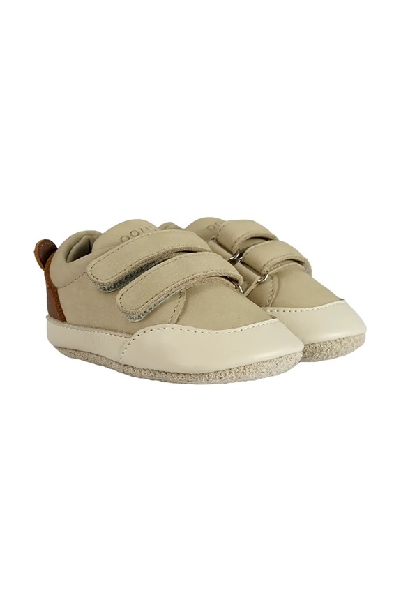 Chłopiec Donsje buty nubukowe niemowlęce Sipho Sneakers Bear 1043201 beżowy