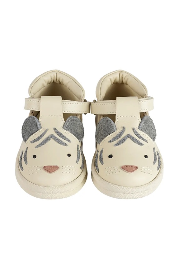 Chłopiec Donsje półbuty skórzane dziecięce Zazo Special Shoes White Tiger 1503704 beżowy