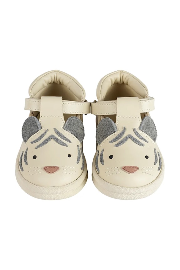 Chłopiec Donsje półbuty skórzane dziecięce Zazo Special Shoes White Tiger 1503704 beżowy