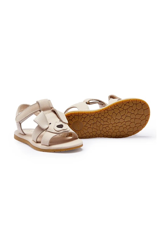 Παιδικά δερμάτινα σανδάλια Donsje Dhalo Sandals Golden Retriever μπεζ 2027704
