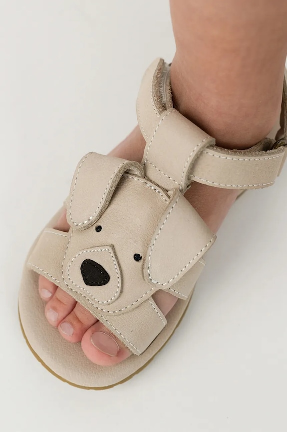 Παιδικά δερμάτινα σανδάλια Donsje Dhalo Sandals Golden Retriever 2027704 μπεζ