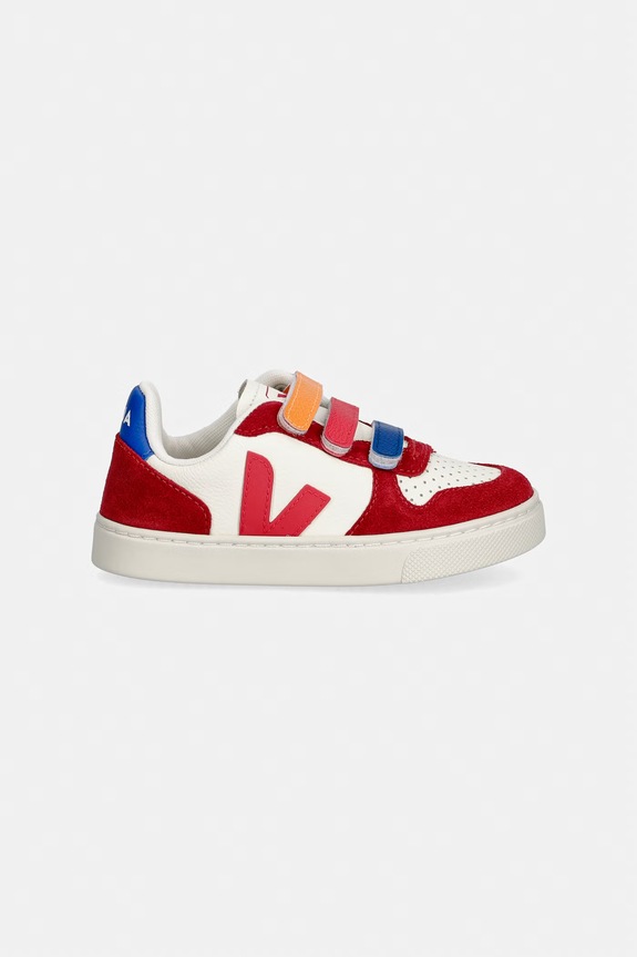 Veja Small V-10 sneakers pentru copii, din piele CV0521501C.22.27 rosu SS26