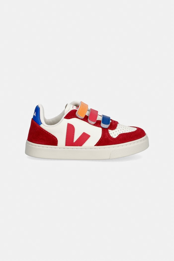 Veja Small V-10 sneakers pentru copii, din piele CV0521501C.22.27 rosu SS26