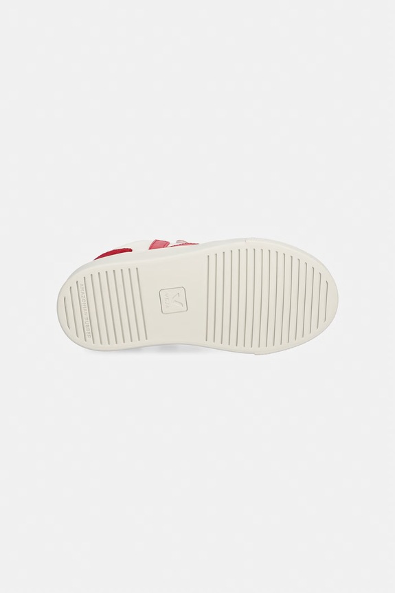 Veja Small V-10 sneakers pentru copii, din piele CV0521501C.22.27 rosu