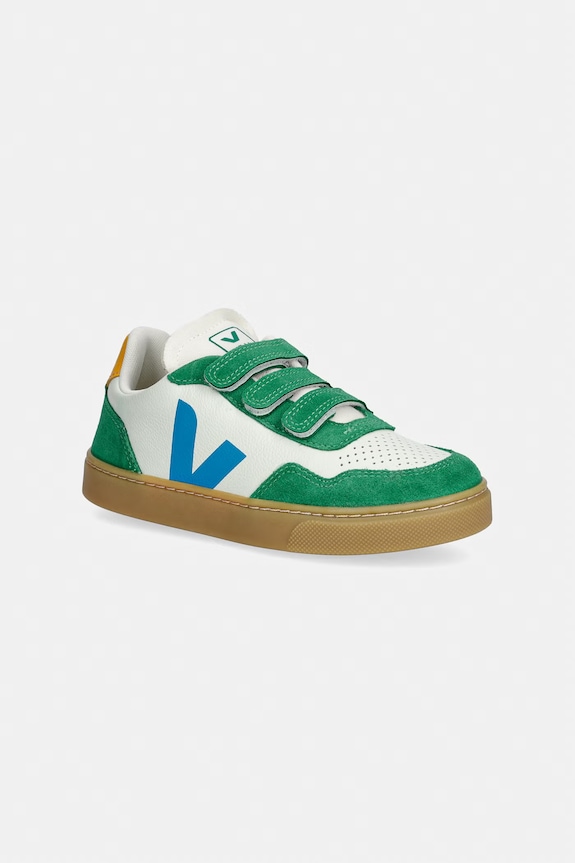 Veja Small V-90 sneakers pentru copii, din piele verde SX2021514C.28.35