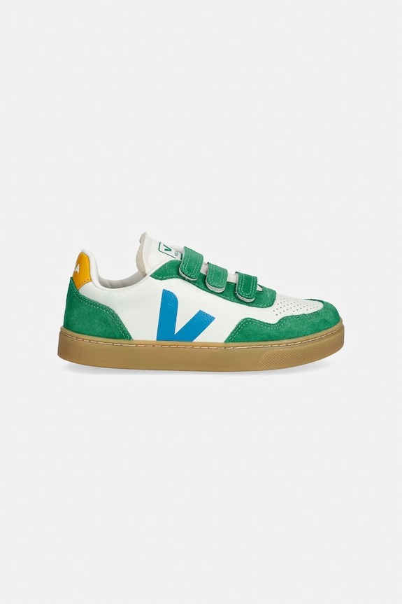 Veja Small V-90 sneakers pentru copii, din piele SX2021514C.28.35 verde SS26