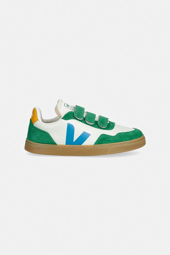 Veja Small V-90 sneakers pentru copii, din piele SX2021514C.36.39 verde SS26