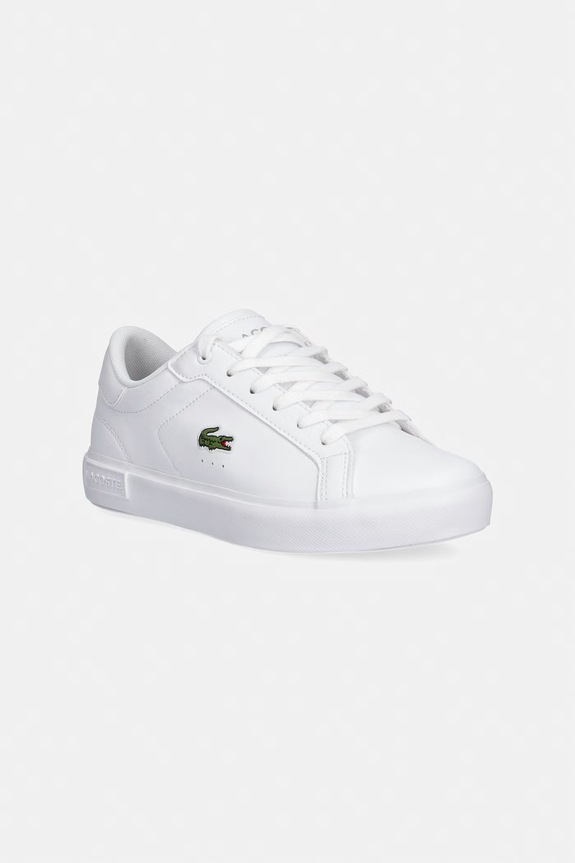 Детские кроссовки Lacoste имитация натуральной кожи белый 51SUJ0003