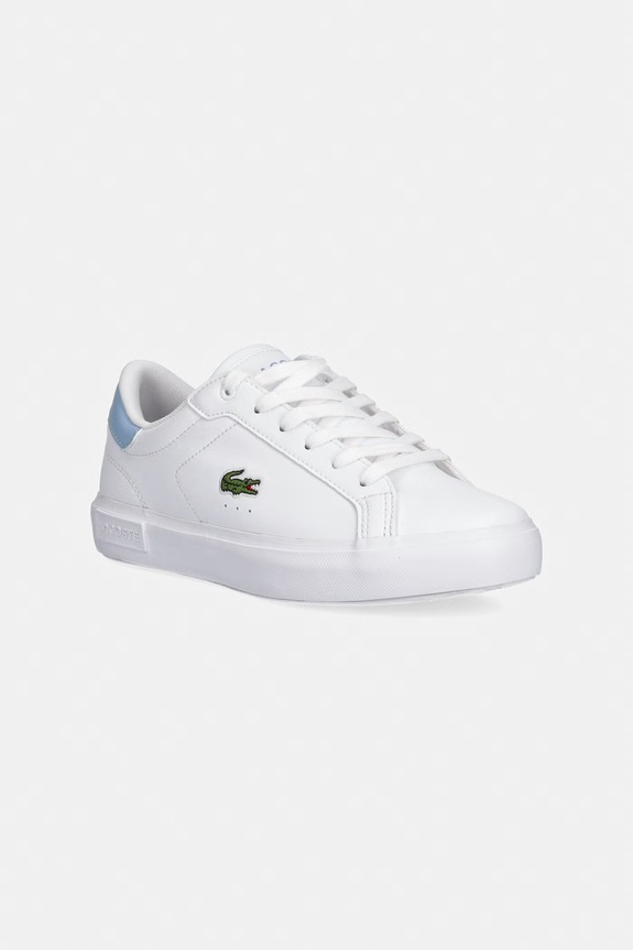 Дитячі кросівки Lacoste імітація лицьової шкіри білий 51SUJ0004