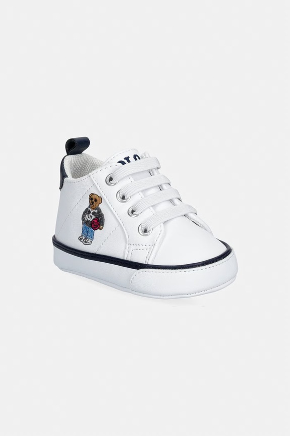 Polo Ralph Lauren buty niemowlęce QUILTON BEAR GORE HI LAYETTE biały RL06180101