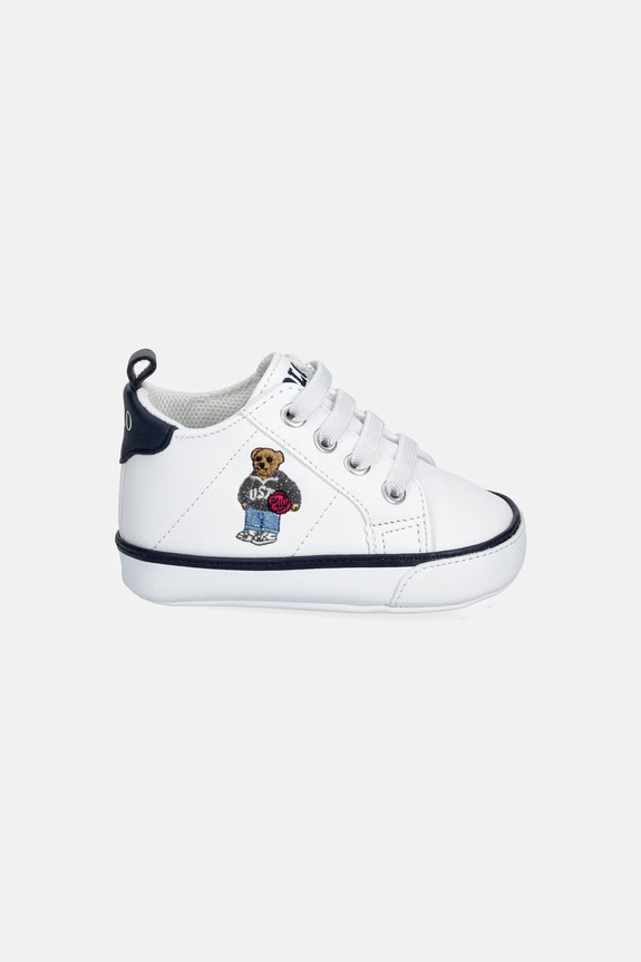 Polo Ralph Lauren buty niemowlęce QUILTON BEAR GORE HI LAYETTE RL06180101 biały SS26