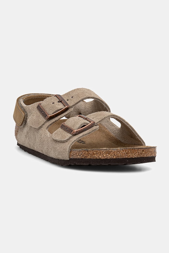 Birkenstock sandały dziecięce zamszowe beżowy 1029465