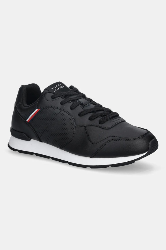 Tommy Hilfiger bőr sportcipő RUNNER ICON LEATHER egyéb fekete FM0FM05740