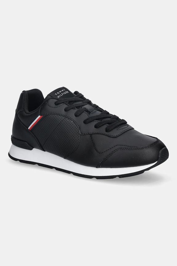 Tommy Hilfiger bőr sportcipő RUNNER ICON LEATHER egyéb fekete FM0FM05740
