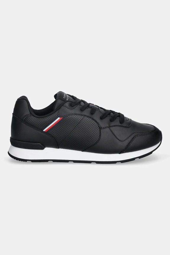Tommy Hilfiger bőr sportcipő RUNNER ICON LEATHER FM0FM05740 fekete SS26