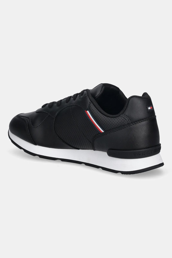 Cipők Tommy Hilfiger bőr sportcipő RUNNER ICON LEATHER FM0FM05740 fekete