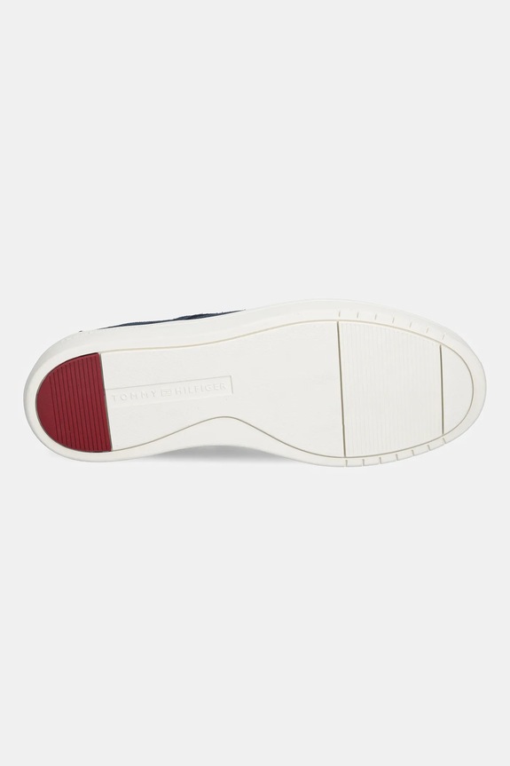 Kožené mokasíny Tommy Hilfiger SUEDE STITCH TOE HYBRID FM0FM05707 tmavomodrá