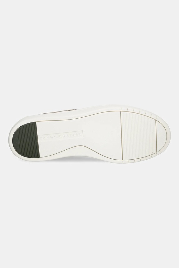 Kožené mokasíny Tommy Hilfiger SUEDE STITCH TOE HYBRID FM0FM05707 béžová