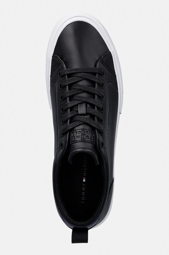 Kožne tenisice Tommy Hilfiger HARLEM STREET LTH crna FM0FM05708