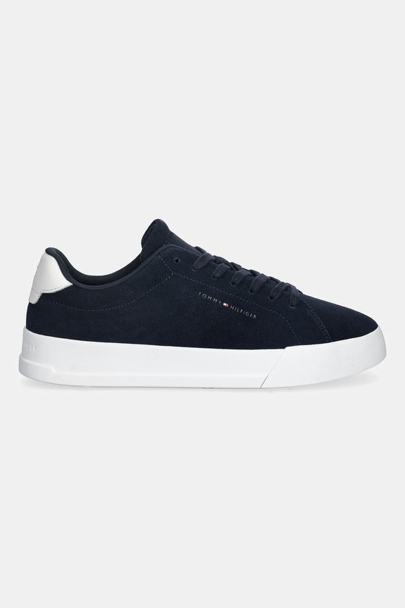 Σουέτ sneakers Tommy Hilfiger TH COURT CORE SUEDE FM0FM05716 σκούρο μπλε SS26