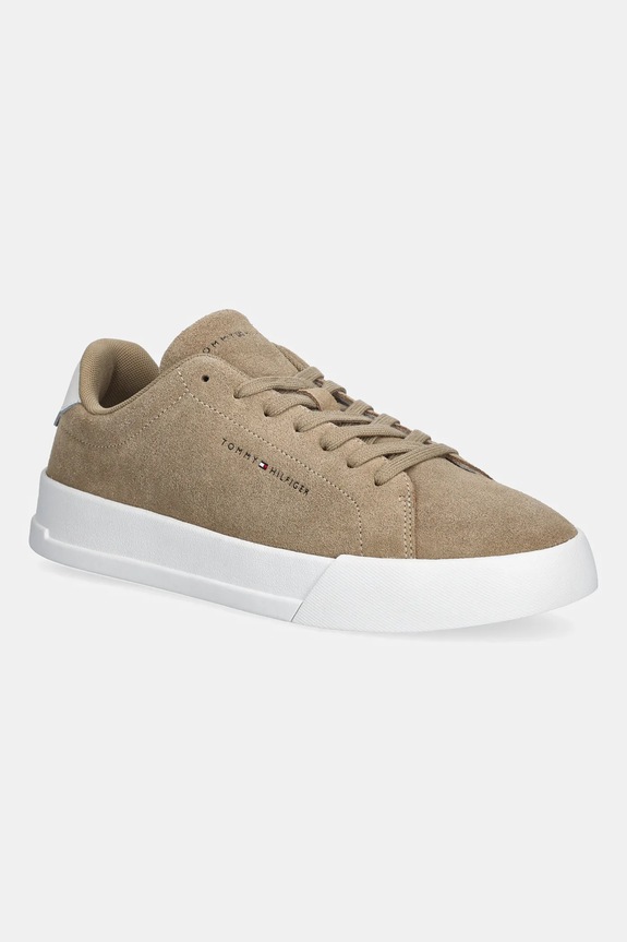 Σουέτ sneakers Tommy Hilfiger TH COURT CORE SUEDE άλλο μπεζ FM0FM05716