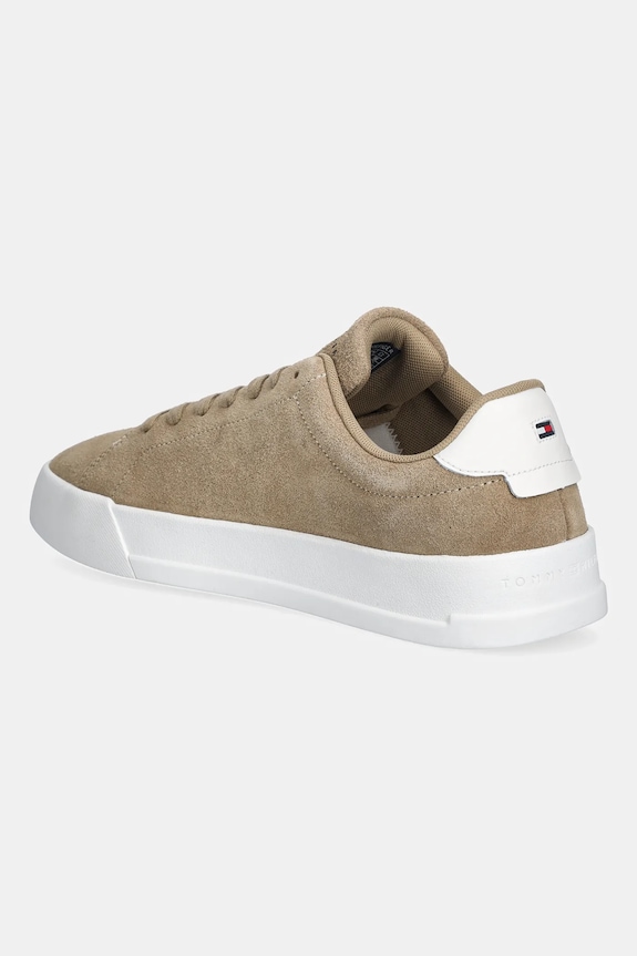 Παπούτσια Σουέτ sneakers Tommy Hilfiger TH COURT CORE SUEDE FM0FM05716 μπεζ