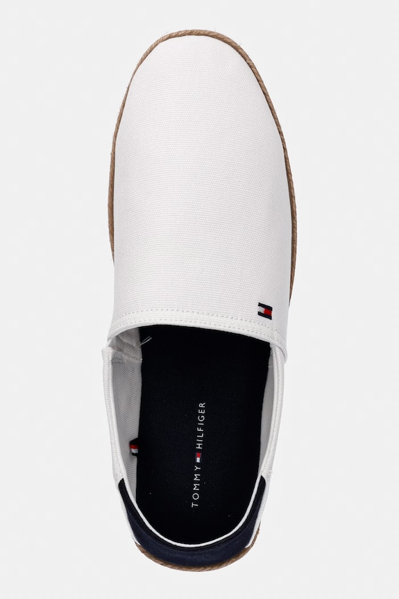 Tommy Hilfiger espadrile bărbați CORE HILFIGER ESPADRILLE TEXTILE alb FM0FM05792