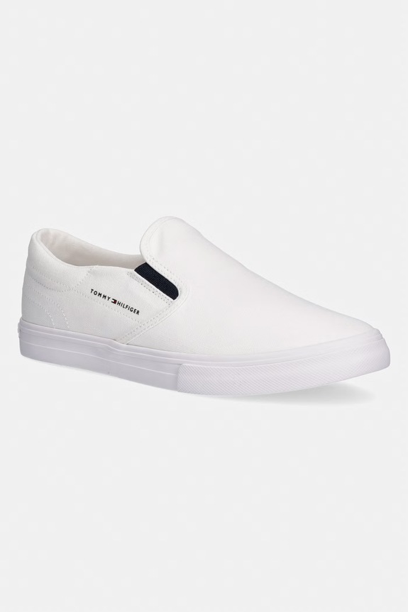 Tommy Hilfiger VULC CORE SLIP ON tenisky pánske biela FM0FM05689