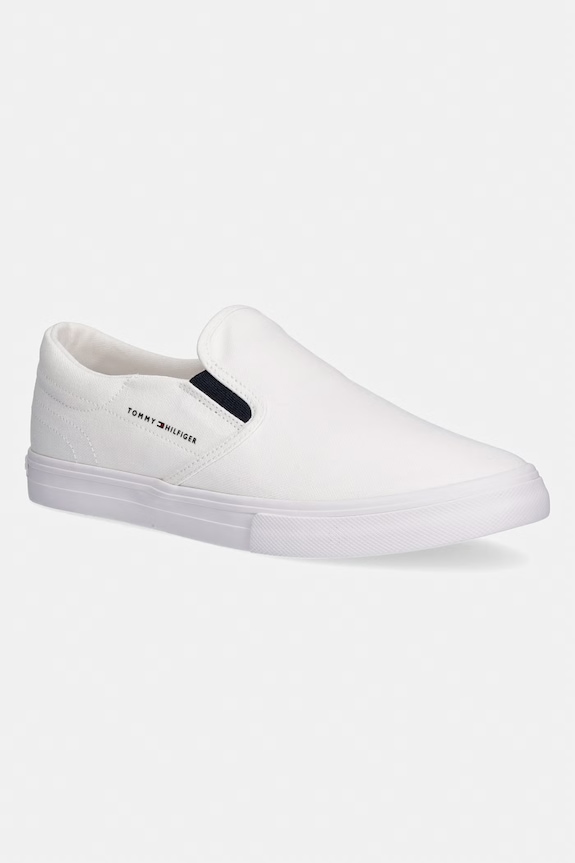 Tommy Hilfiger VULC CORE SLIP ON tenisky pánske biela FM0FM05689