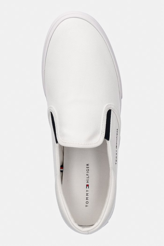 Tommy Hilfiger VULC CORE SLIP ON tenisky pánske biela FM0FM05689