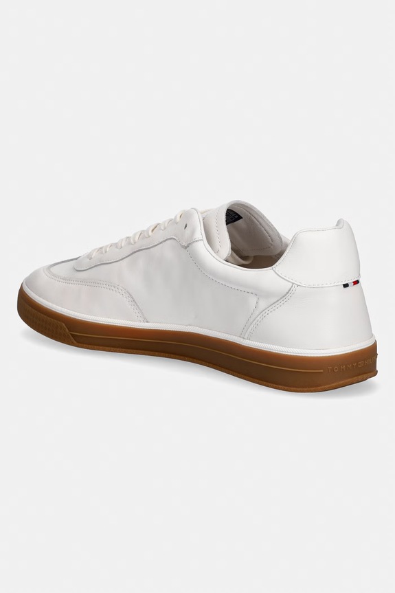 Încălțăminte Tommy Hilfiger TH LO LUX LTH sneakers de bărbați din piele FM0FM05815 bej
