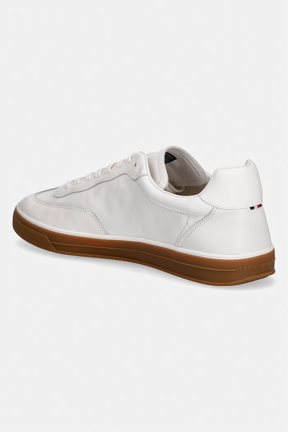 Încălțăminte Tommy Hilfiger TH LO LUX LTH sneakers de bărbați din piele FM0FM05815 bej