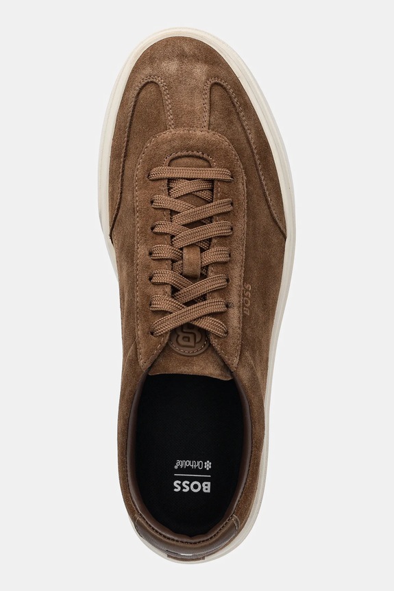 BOSS sneakers in camoscio Kieran marrone 50554611.263