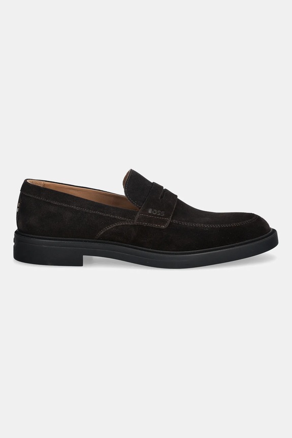 Μοκασίνια σουέτ BOSS Calev 50557671.201 καφέ SS26