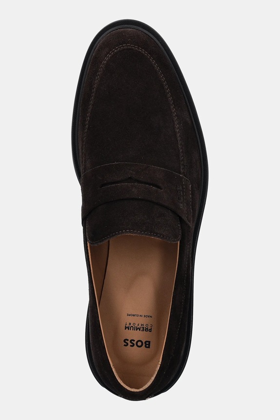 Μοκασίνια σουέτ BOSS Calev καφέ 50557671.201