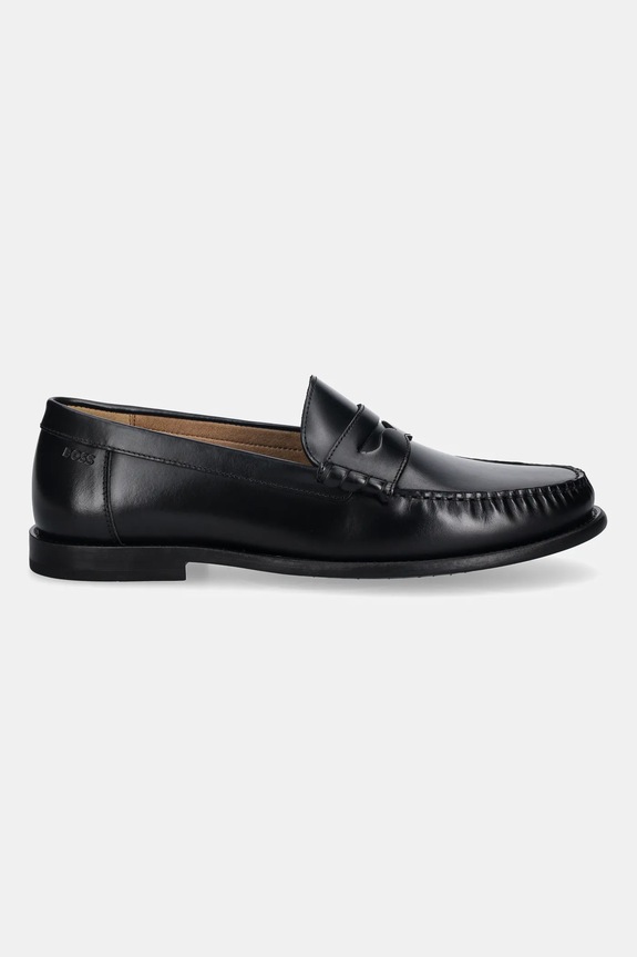 Кожаные мокасины BOSS Tevan 50557750.001 чёрный SS26