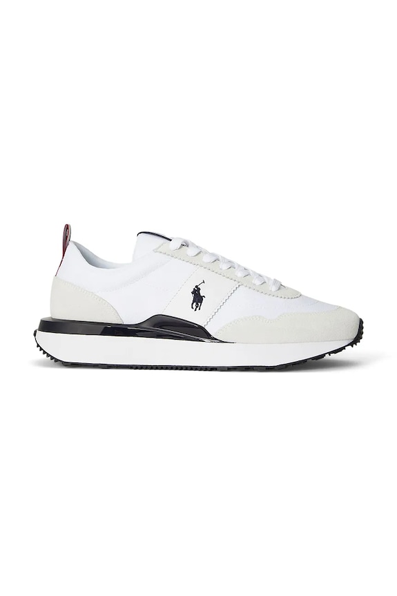 Sneakers Polo Ralph Lauren Train 89 Rib δέρμα σαμουά λευκό 809P01638001.100