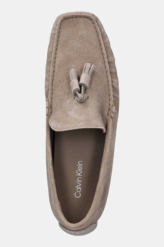 Μοκασίνια σουέτ Calvin Klein DRIVER TASSELS SU μπεζ HM0HM02028